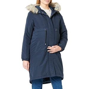 MAMALICIOUS Winterjas voor dames, grijs/marineblauw, maat XS, grijs/marineblauw
