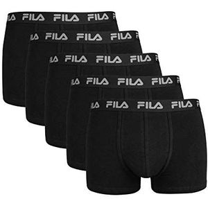 Fila FU5004/5 boxershorts voor heren, S, zwart, 5 stuks