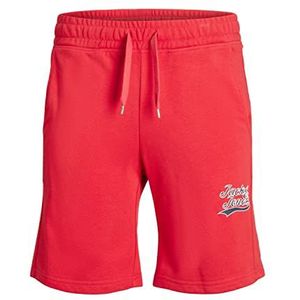 Jack & Jones Jpsttrevor Sweatshirt Shorts Gms joggingbroek voor heren, Rococco rood