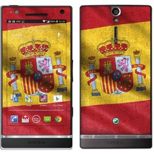 Displayschutz@FoliX - atFoliX voetbal 2012 design skin sticker ""Spanje vlag"" voor Sony Xperia S