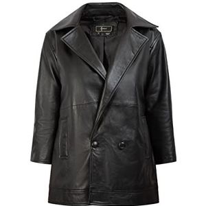 nascita Blazer voor dames, leer, 29027083-NA03, zwart, M, zwart, M, zwart.