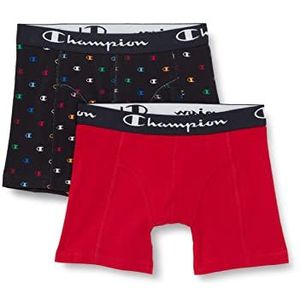 Champion Blu Marino Boxershorts voor heren, 7-8 jaar, Blu Marino/Rosso