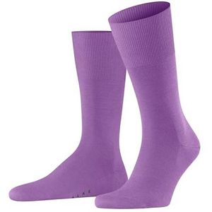 FALKE Airport M So paar effen katoenen sokken voor heren (1 stuk), Paars (Pink Iris 8943)