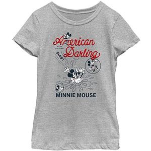 Disney Minnie Mouse American Darling Comic Girls T-shirt, grijs gemêleerd, Athletic XS, Athletic grijs gemêleerd