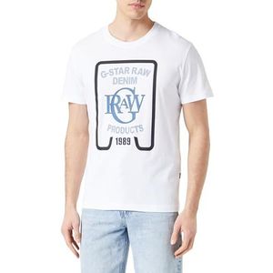 G-STAR RAW T-Shirt Homme Multicolore Taille R T, Blanc (blanc D25012-336-110), XL