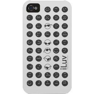 iLuv iCC731 Emoticon beschermhoes voor iPhone 4, wit