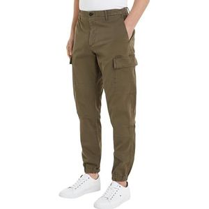 Tommy Hilfiger Chelsea Cargo Gabardine Gmd geweven broek voor heren, Militair Groen