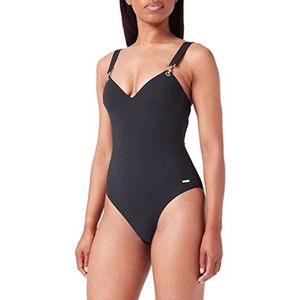 Emporio Armani Emporio Armani - Geribbeld badpak voor dames van lycra, eendelig badpak voor dames, zwart.