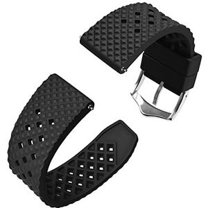 Anbeer Horlogebandjes voor heren, horlogebandjes van fluorescerend rubber, 18 mm, 20 mm, 22 mm, reservebandjes met snelsluiting