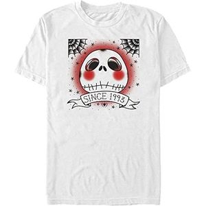 Disney Nightmare Before Christmas-Tattoo Town Organic T-shirt, uniseks, korte mouwen, wit, XL, Weiss