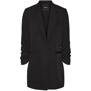 VERO MODA Vmagatha Blazer voor dames lang 7/8, zwart.