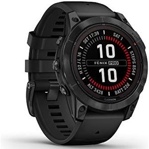 Garmin fēnix 7 Pro, Solar - Multisport GPS-horloge - Grijs met zwarte band - 47 mm behuizing