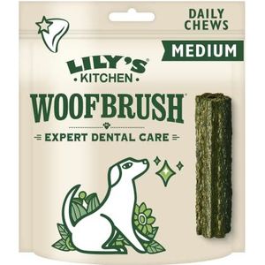 Lily's Kitchen Woofbrush kauwsticks voor mondhygiëne - traktatie voor middelgrote honden (7 x 28 g)