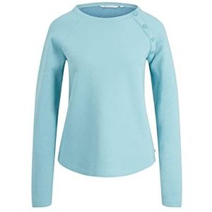 TOM TAILOR Denim Dames shirt met lange mouwen met knoop, 30271 - Bright Reef Blue, M, 30271 - Bright Reef Blue