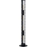 EGLO Vloerlamp Redcliffe, 4 lampen staande lamp industrieel, staande lamp van metaal in zwart, woonkamerlamp, lamp met trapschakelaar, E27