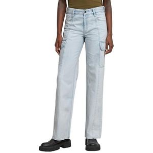 G-STAR RAW Judee Cargo Denim Jeans voor dames, Blauw (Sun Faded Piscina Blue D24673-d536-g319)