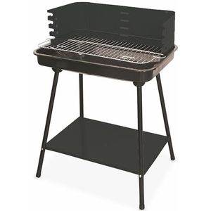 soriani Sun-Day houtskoolgrill, rechthoekig, 58 x 38 cm, zwart