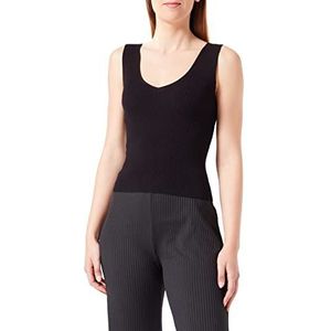 s.Oliver Top en tricot pour femme, Noir, 38