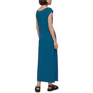 s.Oliver BLACK LABEL Midi-jurk voor dames, Blauw/Groen
