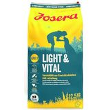 JOSERA Light & Vital (1 x 12,5 kg) - vetarm hondenvoer - Super Premium droogvoer voor volwassen honden - 1 verpakking