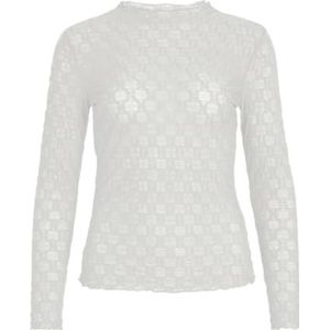 Vila Vimessi Haut à col tunnel pour femme L/S, Blanche-neige, M