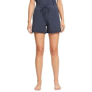 Esprit Cosy Melange Sus S. Shorts voor dames, Pijama, marineblauw 2, 46, Marineblauw 2