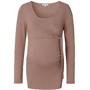 Noppies Elin Ultra Soft Nursing Top Ls T-shirt voor dames, Donkere taupe