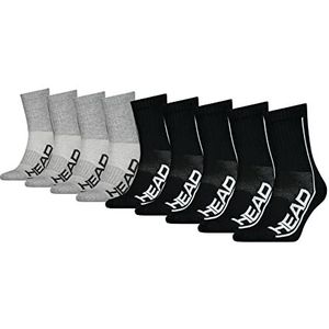 HEAD Unisex korte sokken, zwart/grijs