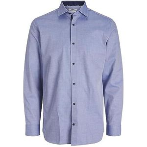 JACK & JONES Jprblaparker Detail Shirt L/S Noos Vrijetijdshemd voor heren, Kasjmier blauw/pasvorm: slim fit