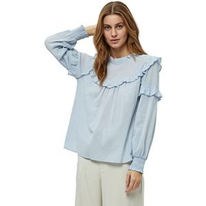 Minus Mathilda damesblouse, Blauw (1048 Ice Blue)