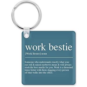 KBH101 Grappige sleutelhanger voor de beste vriend – afscheidscadeau voor collega's – sleutelaccessoires – KBH101 – meerkleurig, 5,8 cm x 5,8 cm, Meerkleurig, 5.8cm x 5.8cm