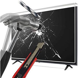 Leyf Beeldschermbeschermer, 127 inch (127 cm) – om op te hangen en vast te zetten – anti-schade TV – tv-folie voor LCD, LED, OLED 4K en QLED HDTV schermbescherming voor tv