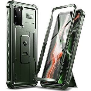 Dexnor Samsung S20 Plus hoes, ingebouwde schermbeschermer en standaard, schokbestendig, militaire kwaliteit, schokbestendig, voor Samsung S20 Plus, groen