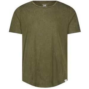 Lee T-shirt moulant pour homme, vert olive, S