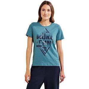 Cecil B320225 T-shirt met korte mouwen voor dames, Adriatisch Blauw