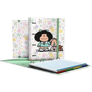 Grafoplás Mafalda map, bloemen, meerkleurig, A4