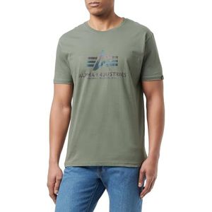ALPHA INDUSTRIES T-shirt Basic T Rainbow Ref pour homme, Vert vintage., S
