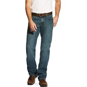 ARIAT Rebar M4 Low Rise DuraStretch bootcut heren jeans karabijnhaak 32W/36L, karabijnsluiting