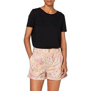 Queen Kerosin Damesshorts | korte shorts | Hawaii tropisch patroon | hoge taille, Koraal