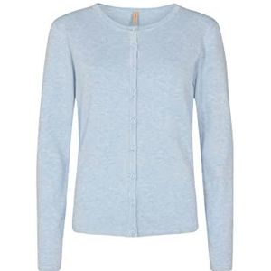 Soya Concept Dames Cardigan kasjmier, blauw gemengd, XXL, kasjmierblauw gemêleerd