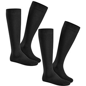 Hudson - Hoge sokken – 2 stuks – heren, zwart, 39 – 42 EU, zwart.