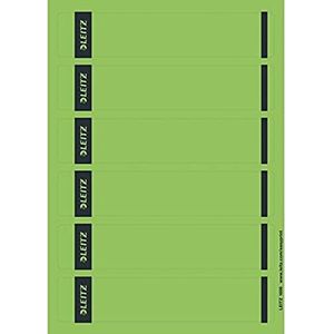 Leitz Printbare etiketten PC voor hefboommappen, smal, kort, groen, 39 x 192 mm, papier, 16862055, 150 etiketten