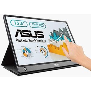 ASUS Zenscreen Touch MB16AMT - 15,6 inch FHD draagbaar touchscreen - thuiswerk of gaming - gebruik via USB-C of USB-A + Micro HDMI - Geïntegreerde batterij (4 uur) - IPS-paneel - 250 cd/m² -