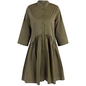 DreiMaster Vintage Robe chemise imane pour femme, Olive, XL