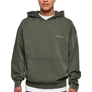 Urban Classics Small Embroidery Hoodie trainingspak heren, flessengroen, 5XL, Fles Groen