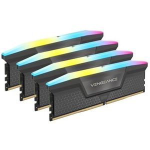 CORSAIR VENGEANCE RGB DDR5 RAM 64 GB (4 x 16 GB) 5600 MHz CL36 AMD EXPO compatibel iCUE computergeheugen - grijs (CMH64GX5M4B5600Z36)