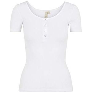 PIECES Pckitte Ss Top Noos Bc T-shirt voor dames, Helder wit.