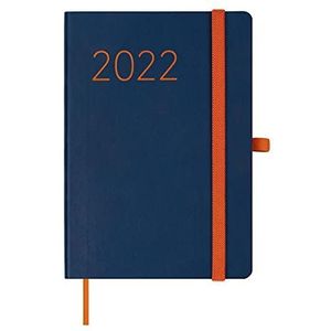 Finocam Flexi Lisa Agenda 2022, weekoverzicht, oktober 2021 tot december 2022 (15 maanden), medium - F4 - 118 x 168 mm, blauw