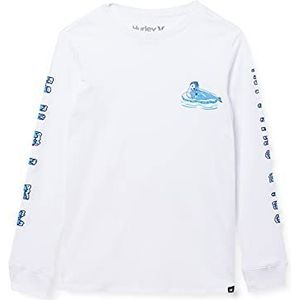 Hurley B PRM Cold Chillin LS T-shirt voor kinderen, Wit.