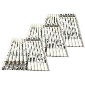 Moi Profesional Set van 36 witte potloden voor geprofileerd gebruik voor ogen of voor het markeren van Esp. Laser 00 · White Pure - lengte met puntenslijper M·O·I Professional 1900 g